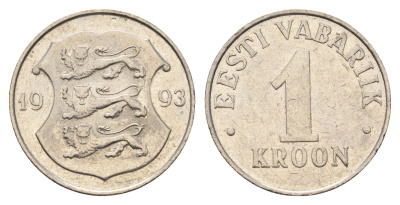 Эстония 1 крона 1993 KM 28 медно-никель 4688-616