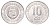 КНДР (Северная Корея) 10 чон 1959 без звезд KM 3 алюминий UNC 4614-757