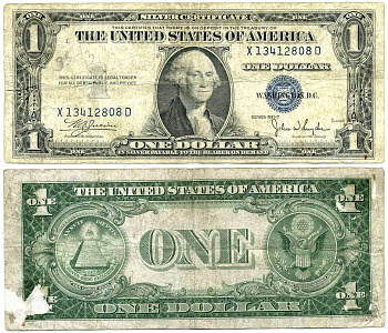 США 1 ДОЛЛАР 1935 С Pick 416с бумага 7551-36-3-2