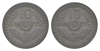 Дюрен 10 пфеннигов 1917 Funck 105.4, Men05 5807.5, Men18 7249.5 цинк 4638-127