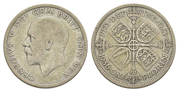 Великобритания 2 шиллинга = 1 флорин 1936 Георг V (1910-1936) KM 834, Spink 4038 серебро 32-1046