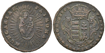 Венгрия 1 денар 1763 Мария-Терезия (1740-1788) KM 375 медь 4582-1117