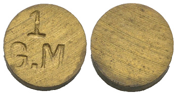 Европа гиря весовая 1 грамм бронза 54-856