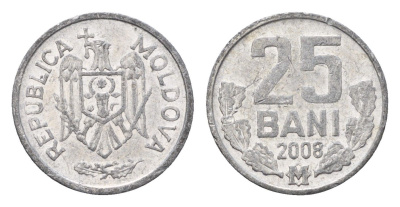 Молдавия (Молдова) 25 бань (бани) 2008 KM 3 алюминий 4694-1069