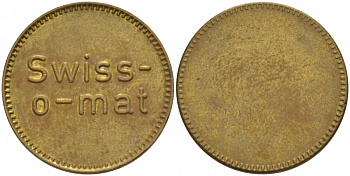 ШВЕЙЦАРИЯ ЖЕТОН ND SWISS-O-MAT желтый металл 4544-737