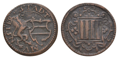 Мюнстер 4 пфеннига ND (1689-1694) KM 304 медь 633-1931