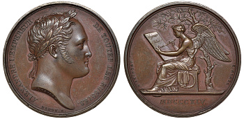 Россия медаль 1814 пребывание в Париже Императора России Александра I, диаметр 40,5 мм. Дьяков 378.1 бронза    00-813-32