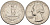 США 25 центов (квотер) 1967 Вашингтон KM 164a медь плакированная медно-никелем 4114-753