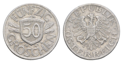 Австрия 50 грошей 1947 KM 2870 алюминий 4647-1157
