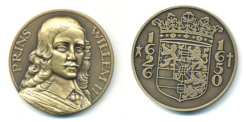 НИДЕРЛАНДЫ МЕДАЛЬ ND (1626-1650) ПРИНЦ ВИЛЬЯМ II бронза UNC 1079-3-31