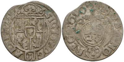Польша 3 полкера (3 полторака - 1 крейцер) 1624 Сигизмунд III Ваза (1587-1632) Gorecki B.24, KM 41 серебро 4160-152
