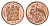 ЮАР 5 центов 1996 герб, райский журавль KM 160 сталь плакированная медью UNC 4693-246