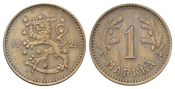 Финляндия 1 марка 1929 KM 30 медно-никель 4668-861