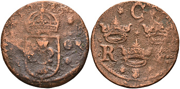 Швеция 1/4 эре 163х KM 152.2 медь 4591-444