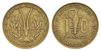 Западная Африка (BCEAO) 10 франков 1978 KM 1a медь алюминий никель 4656-835