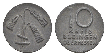 Бюдинген 10 пфеннигов ND Funck 63.1, Men05 3954.1, Men18 5005.1 цинк 4636-1136