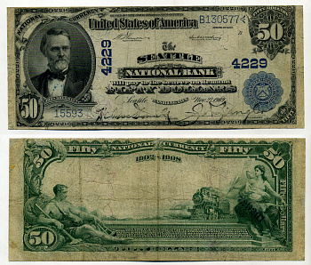 США 50 долларов 1909 Вашингтон, реставрация, проверка PCGS Pick Unlisted, Fr 670  бумага   451-375-1-1