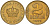 Югославия 2 динара 1938 Петар II, малая корона KM 21 алюминиевая бронза aUNC 4589-324