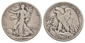 США 1/2 доллара (50 центов) 1923 S KM 142 серебро    5010-1811