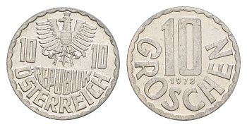 Австрия 10 грошей 1978 KM 2878 алюминий 4147-344