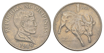 Филиппины 1 писо 1989 KM 243.1 медно-никель 4635-1023