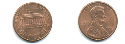 США 1 цент 1999 D, Авраам Линкольн KM 201b цинк плакированный медью UNC 179-524