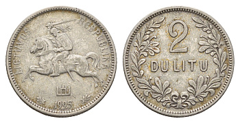 Литва 2 лита 1925 год-тип KM 77 серебро 51-646