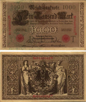 1000 марок в рублях. 1000 Марок 1910. 1000 Mark 1910. ФРГ 1000 марок 1977 цена.