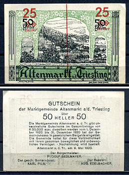 Вена (Австрия) 10 геллеров 1920 Jaksc/Pick?JPR1183e-10 бумага 7556-28-1-2