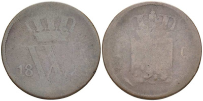 НИДЕРЛАНДЫ 1 ЦЕНТ 18ХХ ВИЛЬЯМ III (1849-1890) KM 100 медь 210-1211