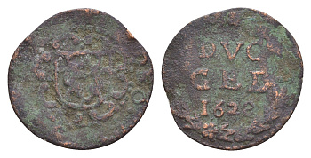 Нидерланды, Голландская Республика, Гелдерланд 1 дуит 1628 KM 30.1 медь 4655-563