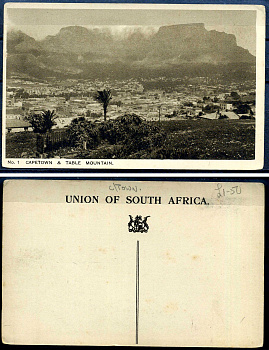 ЮАР открытка Кейптаун – Столовая гора 2193-90