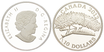 Канада 10 долларов 2012 Богомол, в оригинальной упаковке, с сертификатом KM 1259 серебро PROOF 8-2-01-59