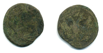 Россия деньга 1748 Елизавета (1741-1762) Биткин к 358 медь 53-1153