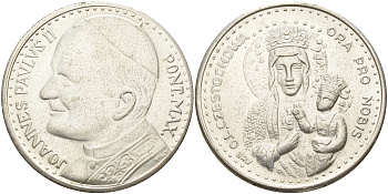 Польша медаль ND Иоанн Павел II, Богоматерь      4558-614