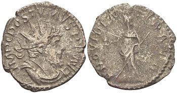 Римская Империя (императоры в Галлии) антониниан 260 - 269 Постум. IMP C POSTVMVS P F AVG / PROVIDENTIA AVG, Провиденция, держащая скипетр и сферу, Колония Агриппины, Very fine RIC 323 биллон 1073-13-33