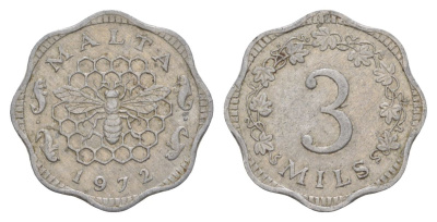 Мальта 3 миля 1972 KM 6 алюминий 4633-1147