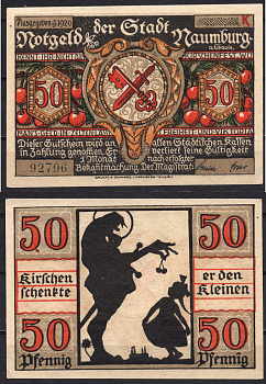 Германия, Наумбург-ан-дер-Заале 50 пфеннигов 1920 Нотгельд бумага 7556-45-3-2