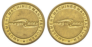 Египет жетон для торгового автомата - Magic Play диаметр 24 мм, вес 5,6 гр латунь aUNC 4656-635