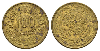 Тунис 100 миллимов 1997 KM 309 латунь 3336-213