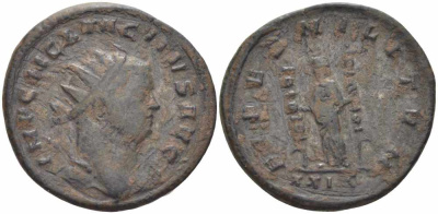 Римская Империя аврелианиан 276 Тацит FIDES MILITVM Рим Very fine RIC 87 бронза 1073-17-25