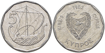 КИПР 5 МИЛСОВ 1982 ПАРУСНИК KM 50.2 алюминий 66-463