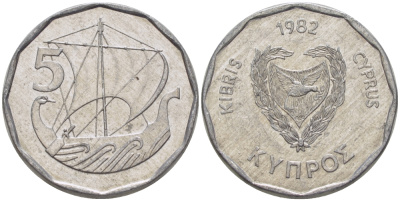 КИПР 5 МИЛСОВ 1982 ПАРУСНИК KM 50.2 алюминий 66-463