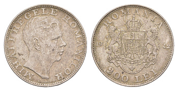 Румыния 200 леев 1942 Михай I, год-тип KM 63 серебро 4654-954
