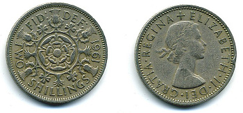 Великобритания 2 шиллинга (флорин) 1961 Елизавета II (1952-2022) KM 906, Spink 4146 медно-никель 4110-1442