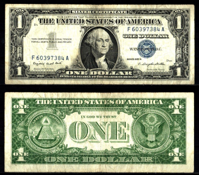США 1 доллар 1957 Pick 419 a бумага 2119-38-2-2
