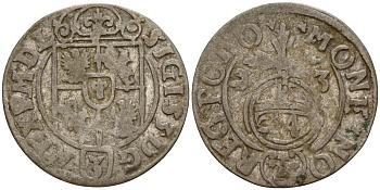 Польша 3 полкера (3 полторака - 1 крейцер) 1623 Сигизмунд III Ваза (1587-1632) Gorecki B.23 серебро 4160-126