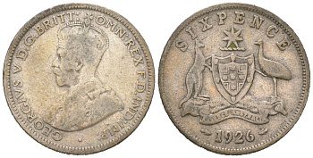 Австралия 6 пенсов 1926 Георг V (1910-1936) KM 25 серебро 4611-544