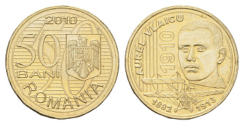 Румыния 50 бань (бани) 2010 100 лет первому полету Аурела Влайка KM 259 никель латунь UNC 4662-256