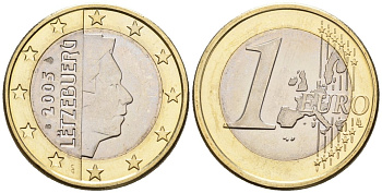 Люксембург 1 евро 2005 Великий Герцог Анри KM 81 биметалл 4148-755